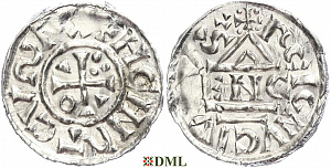 Денарий, Германия, Бавария, Heinrich II (1002-1024), м.д. Regensburg, монетарий ENC, Hahn 1976, 27d6