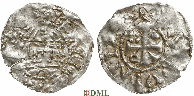 Денарий, Германия, Нижняя Лотарингия, Baldwin IV (988-1035), м.д. Brugge