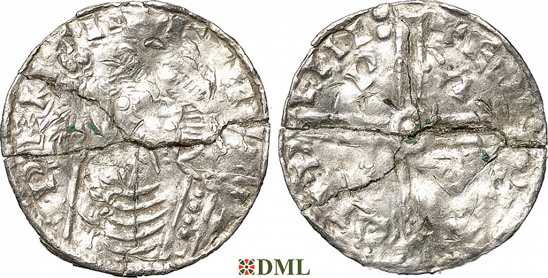 Денарий, Дания, Magnus I (1042-1047), м.д. Lund, Hbg. 4