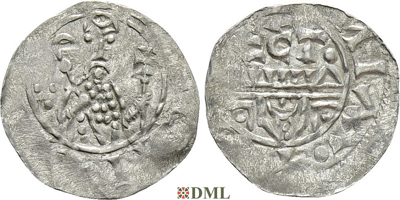 Денарий, Германия, Нижняя Лотарингия, B. Wilhelm (1054-1076), м.д. Utrecht, Ilisch 2000, 10.10