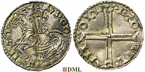 Денарий, Дания, Magnus I (1042-1047), м.д. Lund, Hbg. 15