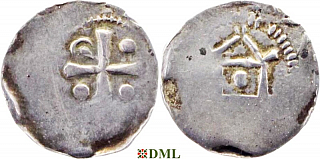 Денарий, Германия, Франкония, Heinrich II (1002-1024), м.д. Worms, Dbg. 845