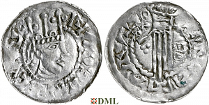 Денарий, Германия, Швабия, Heinrich II (1002-1024), м.д. Esslingen, Dbg. 951