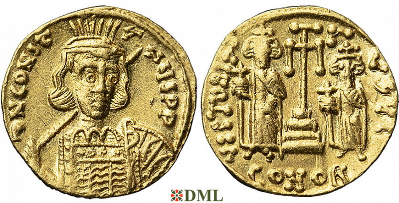 Солид, Византия,  Constantine IV Heraclius and Tiberius (654-685), м.д. Constantinople