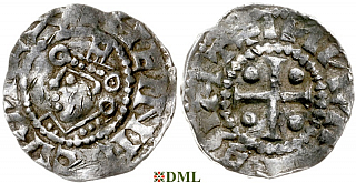 Денарий, Германия, Саксония, Heinrich II (1002-1024), м.д. Dortmund, Dbg. 749
