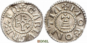 Денье, Каролинги, Charlemagne (768-814), м.д. Mayence, Depeyrot 577