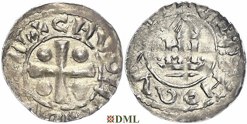 Денарий, Германия, Франкония, Konrad II (1024-1039), м.д. Mainz, Dbg. 790