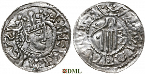 Денарий, Германия, Швабия, Heinrich II (1002-1024), м.д. Esslingen, Dbg. 951