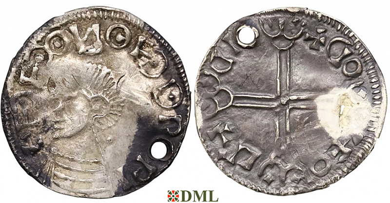 Денарий, Швеция, Olaf Skötkonung (995-1021), м.д. Sigtuna, Malmer -:-