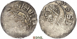 Денарий, Германия, Саксония, Heinrich III (1039-1056), м.д. Gittelde, Dbg. 698