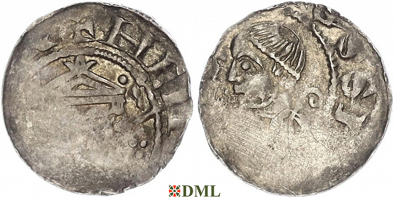 Денарий, Германия, Саксония, Heinrich III (1039-1056), м.д. Gittelde, Dbg. 698