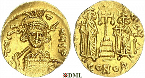 Солид, Византия,  Constantine IV, Heraclius and Tiberius (654-685), м.д. Constantinople