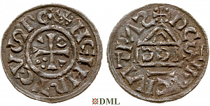 Денарий, Германия, Бавария, Heinrich II (1002-1024), м.д. Regensburg, монетарий SICCI, Hahn 1976, 27h1