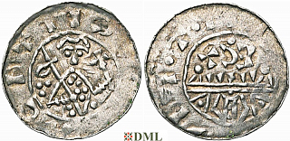 Денарий, Германия, Нижняя Лотарингия, Gf. Floris I (1049-1061), м.д. Leiden, Ilisch 2000 12.5