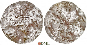 Денарий, Германия, Швабия, Heinrich II (1002-1024), м.д. Strassburg, Dbg.