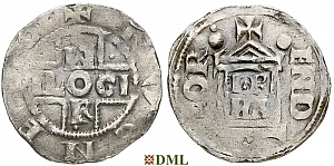 Денарий, Германия, Верхняя Лотарингия, Pilgrim (1027-1036) и Konrad II (1027-1039), м.д. Andernach, Dbg. 1537