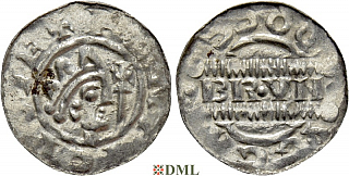 Денарий, Германия, Нижняя Лотарингия, Bruno III (1050-1057), м.д. Dokkum, Ilisch 2000, 21.19