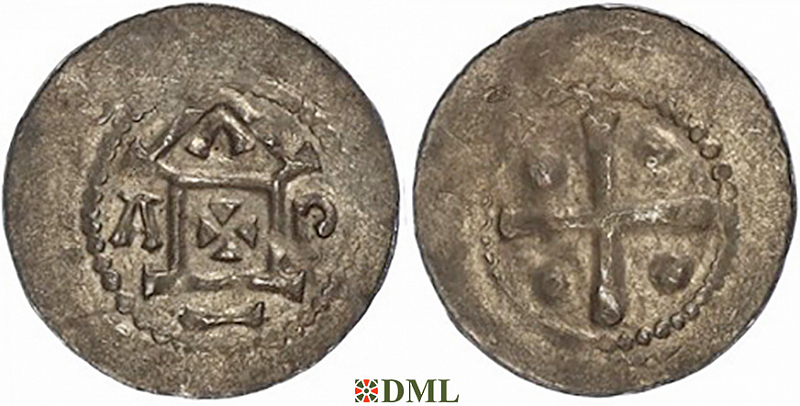 Денарий, Германия, Саксония, Bardo (1031-1051), м.д. Erfurt, Dbg. 878