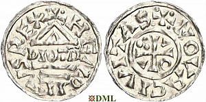 Денарий, Германия, Бавария, Heinrich II (1002-1024), м.д. Neuburg, монетарий DIOTP, Hahn 1976, 84a1