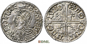Денарий, Англия, Æthelred II (978-1016), м.д. London, монетарий Godric, North 775
