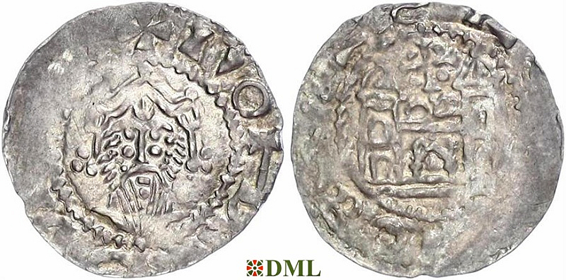 Денарий, Германия, Франкония, Luitpold (1051-1059), м.д. Mainz, Dbg. 807