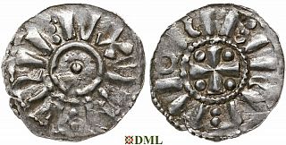 Денарий, Германия, Нижняя Лотарингия, Heinrich II (1002-1024), unknown mints, Ilisch 2000, 20.6