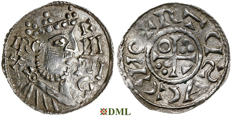 Денарий, Германия, Бавария, Heinrich II (1002-1024), м.д. Regensburg, монетарий ONCCA, Hahn 1976, 29b4