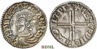 Денарий, Англия, Æthelred II (978-1016), м.д. Lewes, монетарий Merewine, North 774