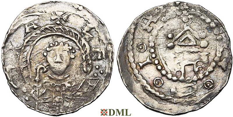 Денарий, Германия, Нижняя Лотарингия, Henri de Verdun (1075-1091), м.д. Luttich, Ilisch 2014, 34.37