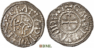 Денье, Каролинги, Charles le Chauve (840-877), м.д. Château-Landon, Depeyrot 303