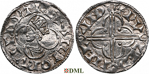 Денарий, Англия, Cnut (1016-1035), м.д. London, монетарий Wulfwine, North 781