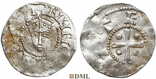 Денарий, Германия, Нижняя Лотарингия, Heinrich II (1002-1024), м.д. Tiel, Ilisch 2000, 3.3
