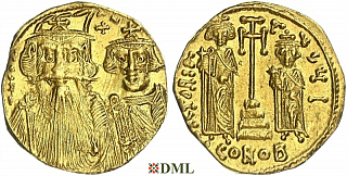 Солид, Византия, Constans II (641-668) и Constantine IV (654-668), м.д. Constantinople