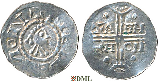 Денарий, Германия, Нижняя Лотарингия, Gf. Hermann (1020-1051), м.д. Emden