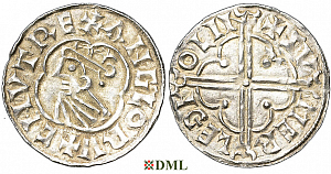 Денарий, Англия, Cnut (1016-1035), м.д. Lincoln, монетарий Svmerledi, North 781