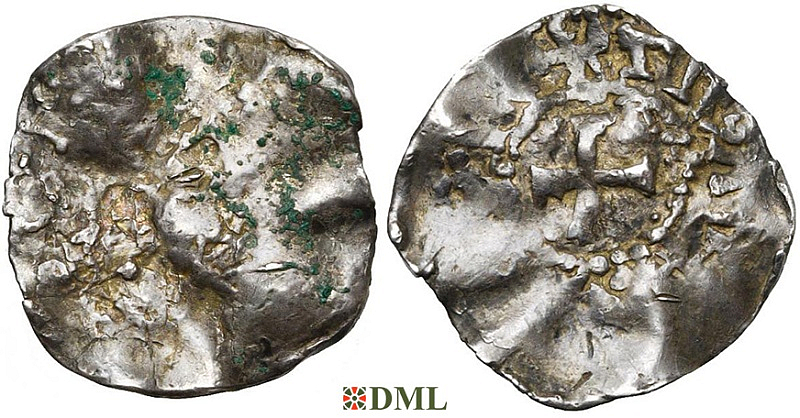 Денарий, Германия, Нижняя Лотарингия, Anonymous bishop, м.д. Maastricht, Ilisch 2014, 39.8