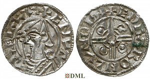 Денарий, Англия, Cnut (1016-1035), м.д. London, монетарий Eadgar, North 787
