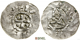 Денарий, Германия, Нижняя Лотарингия, Thietmar (†1048), м.д. Jever, Dbg 1559