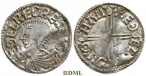 Денарий, Англия, Æthelred II (978-1016), м.д. Southampton, монетарий Æthelwerd, North 774