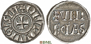 Денье, Каролинги, Louis le Pieux (814-840), м.д. Venise, Depeyrot 1116 D