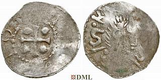 Денарий, Германия, Франкония, Otto III (983-1002), м.д. Wurzburg, Dbg. 856