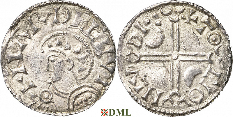 Денарий, Дания, Hardeknut (1035-1042), м.д. Lund, Hbg. 28