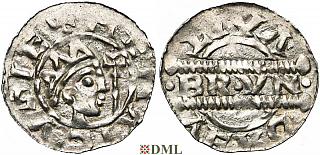 Денарий, Германия, Нижняя Лотарингия, Bruno III (1050-1057), м.д. Leeuwarden, Ilisch 2000, 21.14