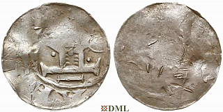 Денарий, Германия, Саксония, Нижняя Саксония , Otto III (983-1002), м.д. Goslar, type OAP