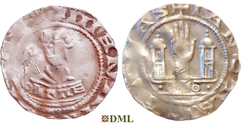 Денарий, Германия, Нижняя Лотарингия, Hermann III von Hochstaden (1089-1099), м.д. Koln, Dbg. 414