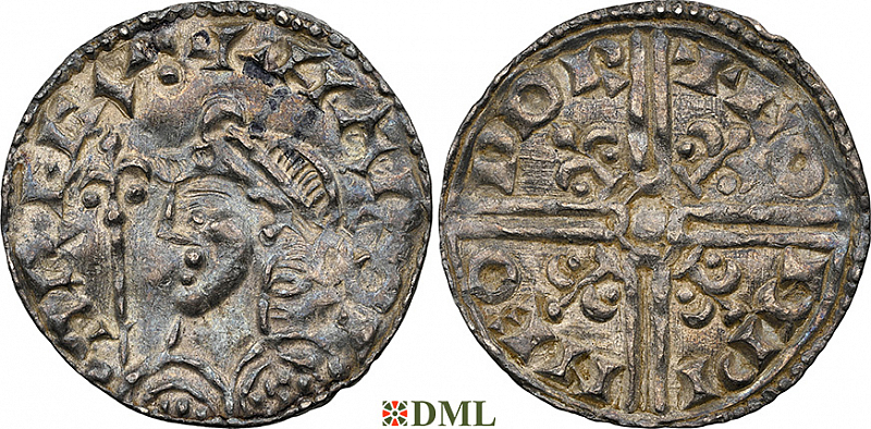 Денарий, Англия, Harold I (1035-1040), м.д. Dorchester, монетарий Gonwine, North 803