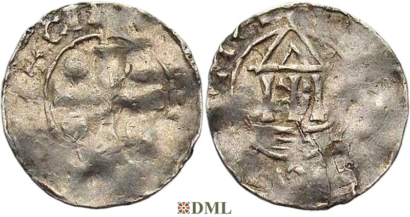 Денарий, Германия, Франкония, Konrad II (1024-1039), м.д. Mainz, Dbg. 790