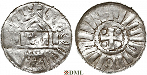 Денарий, Германия, Саксония, Anonymous bishop, Sachesnpfennig, Kilger 2000, KN 1