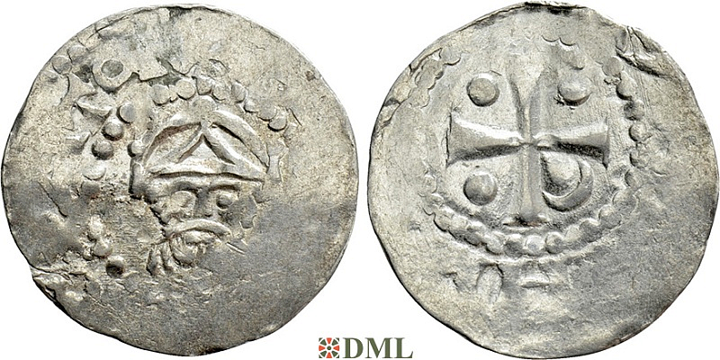 Денарий, Германия, Франкония, K. Heinrich III (1046-1056), м.д. Worms, Dbg. 847