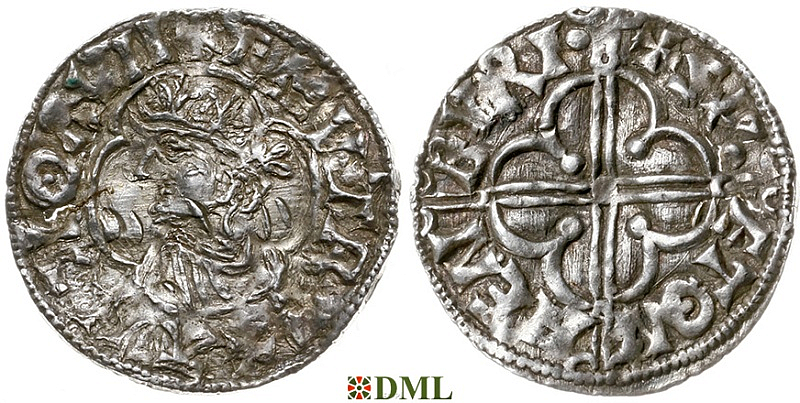 Денарий, Англия, Cnut (1016-1035), м.д. Eanbyri, монетарий Swet, North 781